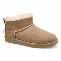 Girls' Ultra Mini Bailey Bow Sheepskin Boot - Sand