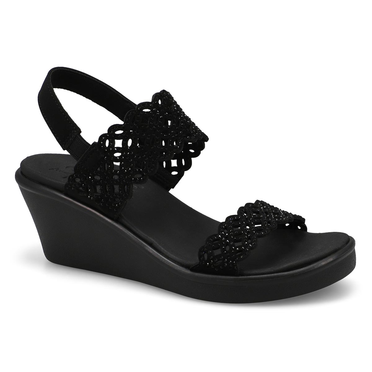 Sandale compensée RUMBLE ON SASSY DAYZ, noir/noir, femmes