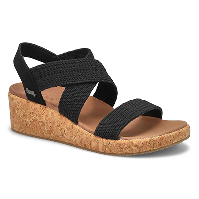Lds Arch Fit Beverlee Wedge Sandal-Blk