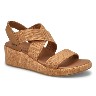 Lds Arch Fit Beverlee Wedge Sandal - Tan