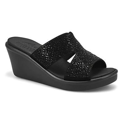 Lds Rumble On Too Haute Sandal - Black/Black