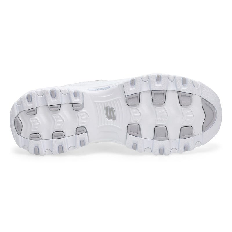 Espadrille à lacets large D'Lites Fresh Start pour femme - Blanc/Argent