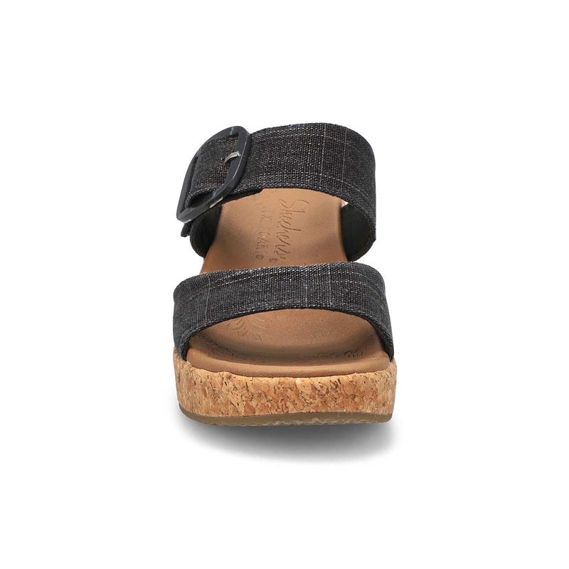 Sandale compensée BRYSTOL, noir, femmes