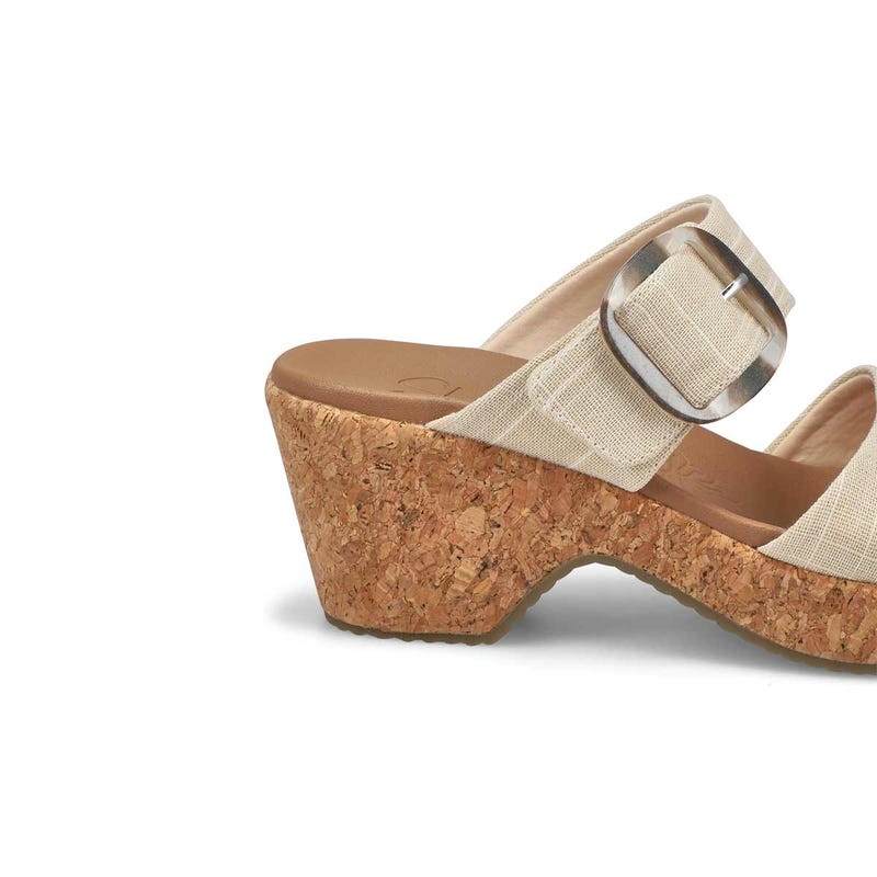 Sandale compensée BRYSTOL, écru, femmes