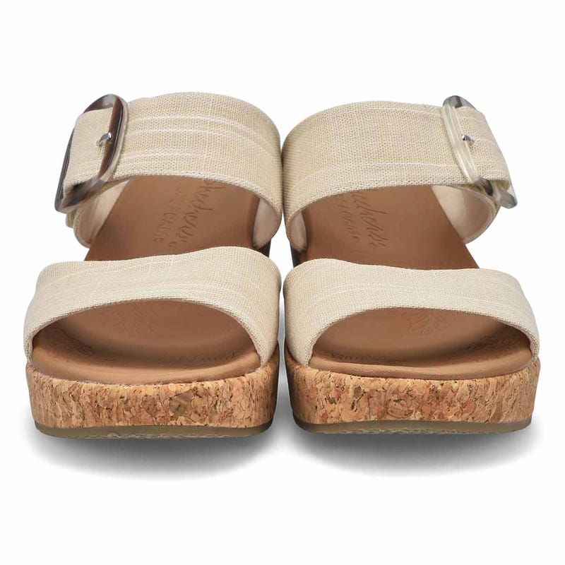 Sandale compensée BRYSTOL, écru, femmes