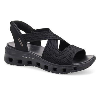 Lds Glide-Step Pro Slip-Ins Sandal - Black/Black
