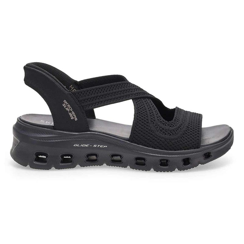 Women's Glide-Step Pro Slip-Ins Sandal - Black/Black
