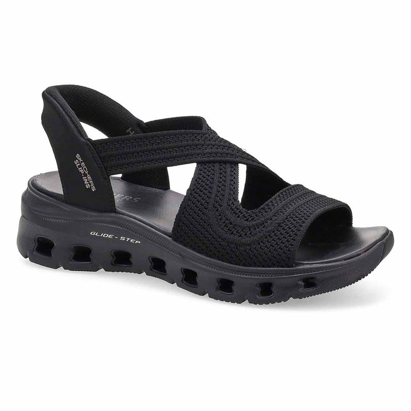 Women's Glide-Step Pro Slip-Ins Sandal - Black/Black