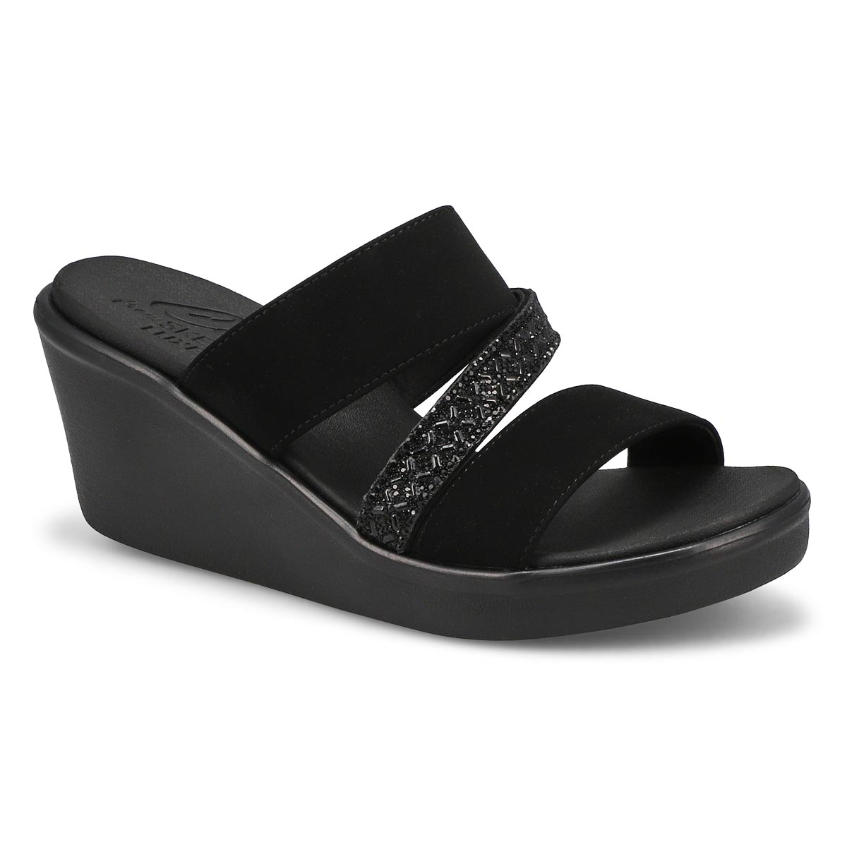 Women's Rumble On Social Glam Wedge Sandal - Black