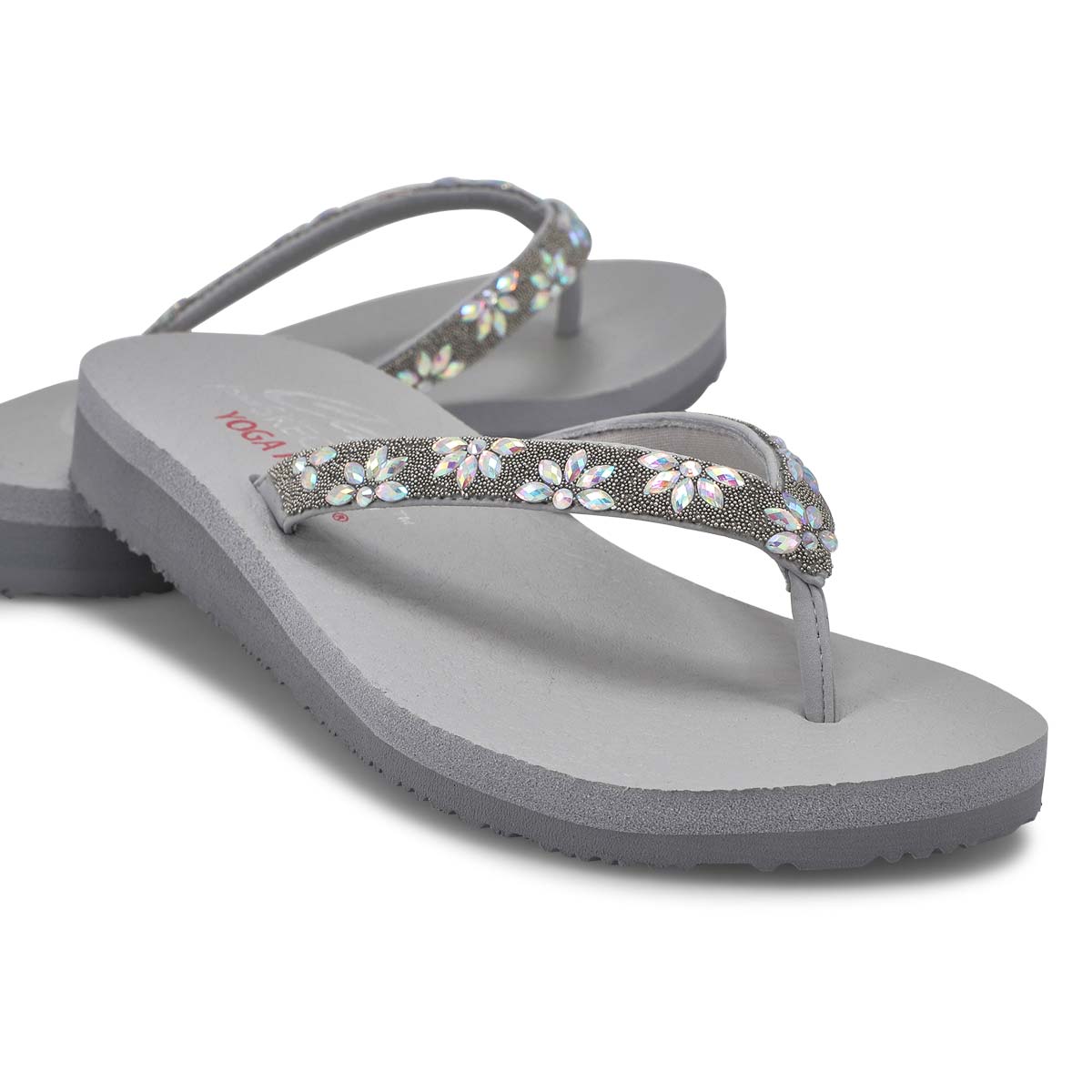 Tongs MEDITATION LOVE LETTER, gris, femmes