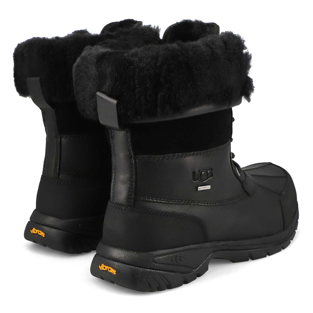 Botte d'hiver en peau de mouton BUTTE, noir, homme