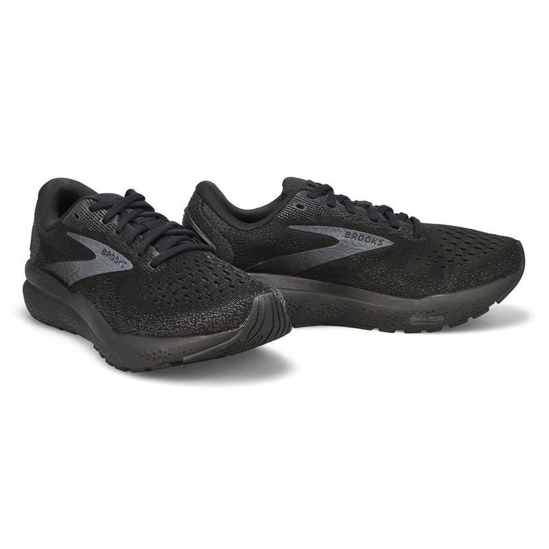 Women's Ghost 16 Lace Up Performance Runner - Black/ Black