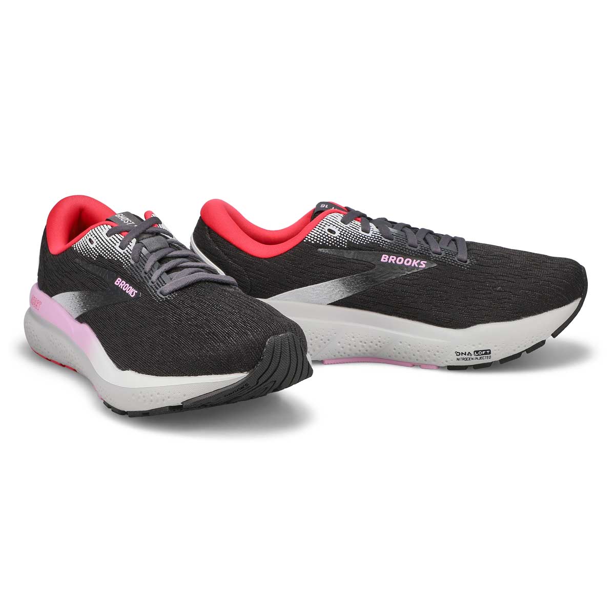 Women's Ghost 16 Lace Up Performance Runner - Blac