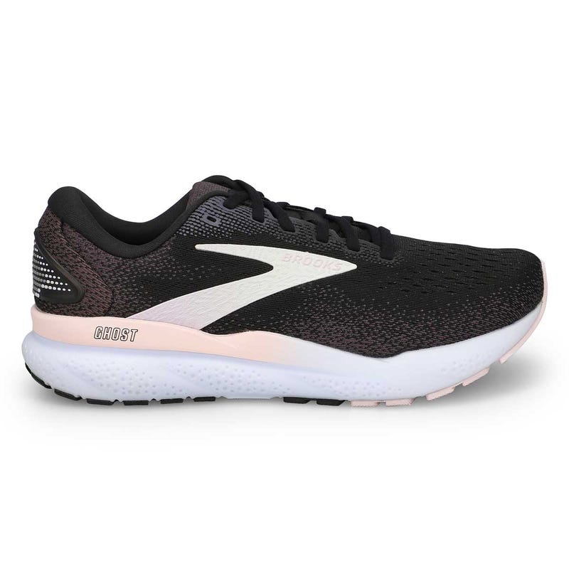 Women's Ghost 16 Lace Up Performance Runner - Black/White/Orchid Ice