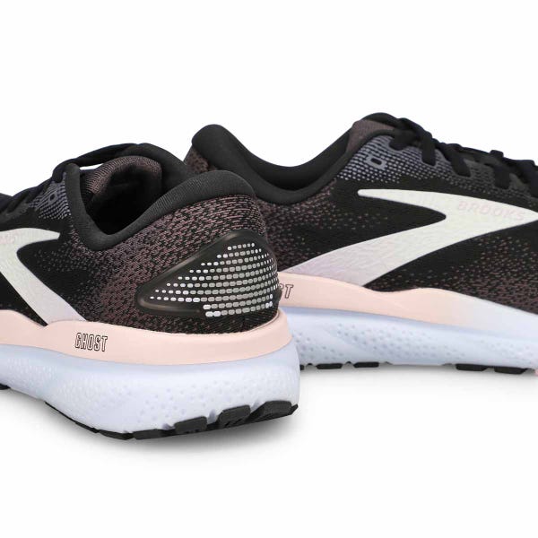 Women's Ghost 16 Lace Up Performance Runner - Black/White/Orchid Ice