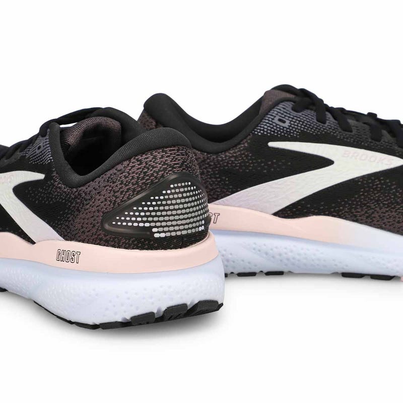 Women's Ghost 16 Lace Up Performance Runner - Black/White/Orchid Ice