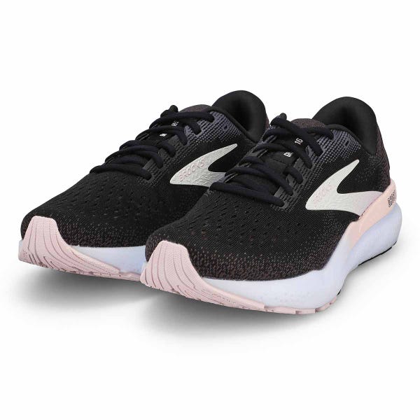 Women's Ghost 16 Lace Up Performance Runner - Black/White/Orchid Ice