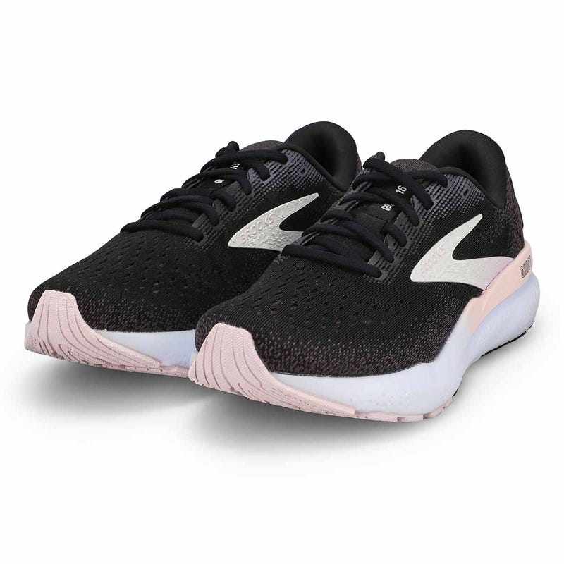 Women's Ghost 16 Lace Up Performance Runner - Black/White/Orchid Ice