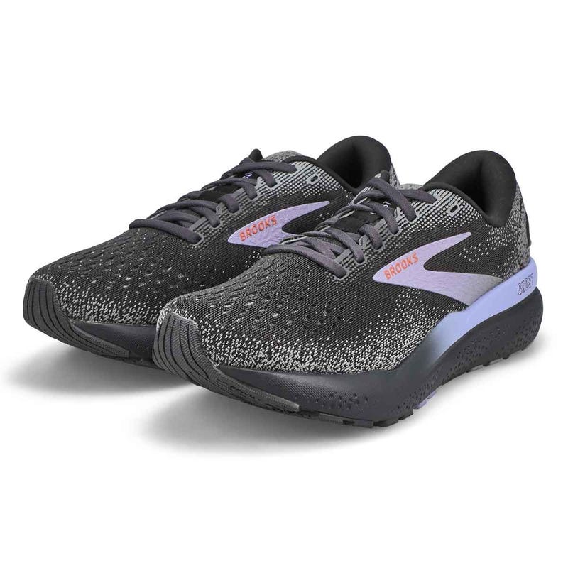 Women's Ghost 16 Lace Up Performance Runner - Ebony/Lavender/Copper