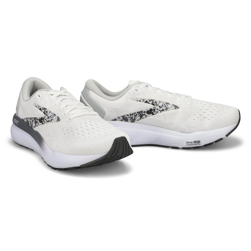 Women's  Ghost 16 Lace Up Performance Runner - White/Oyster/Lava