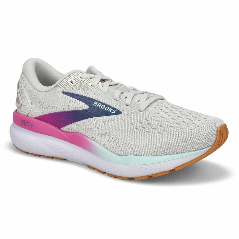 Women's Ghost 16 Lace Up Performance Runner - White/Grey/Estate Blue