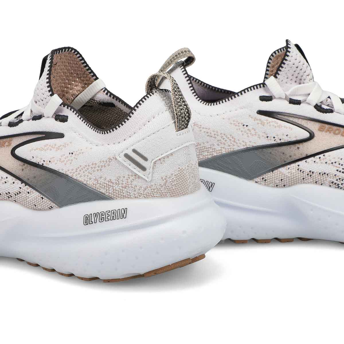 Women's Glycerin StealthFit 21 Lace Up Performance Runner - White/Grey/Black