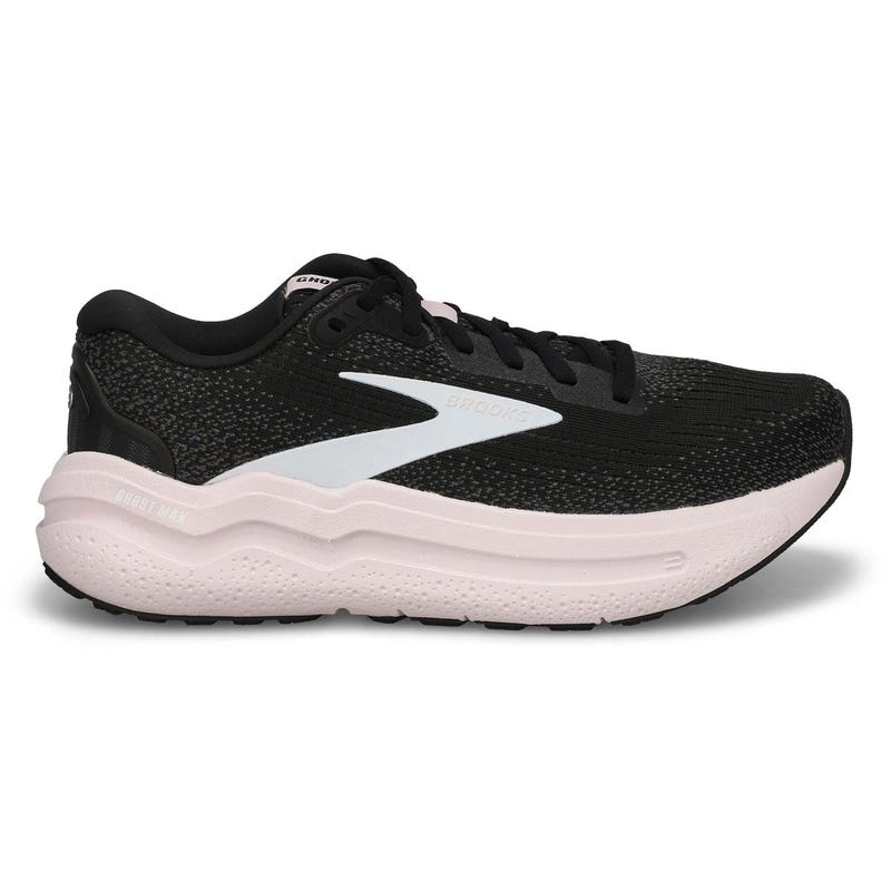 Women's Ghost Max 2 Lace Up Performance Runner - Black/White/Orchid Ice