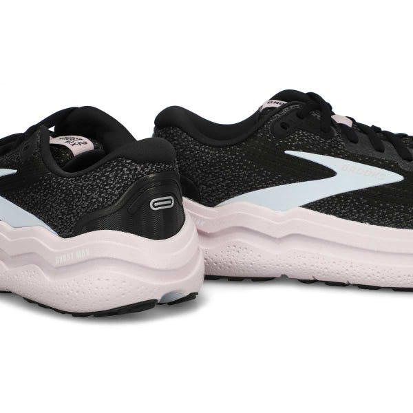 Women's Ghost Max 2 Lace Up Performance Runner - Black/White/Orchid Ice