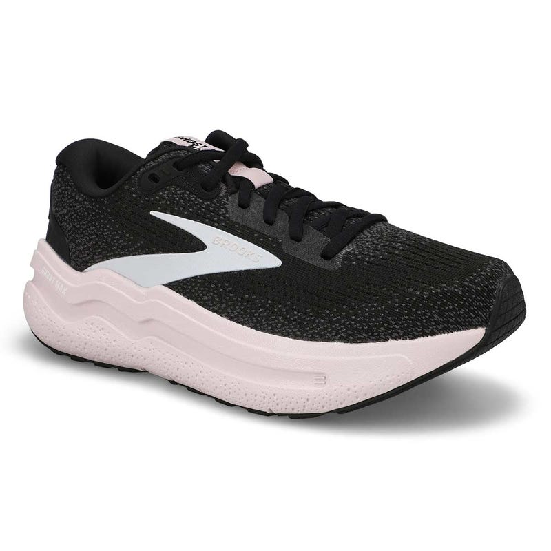 Women's Ghost Max 2 Lace Up Performance Runner - Black/White/Orchid Ice