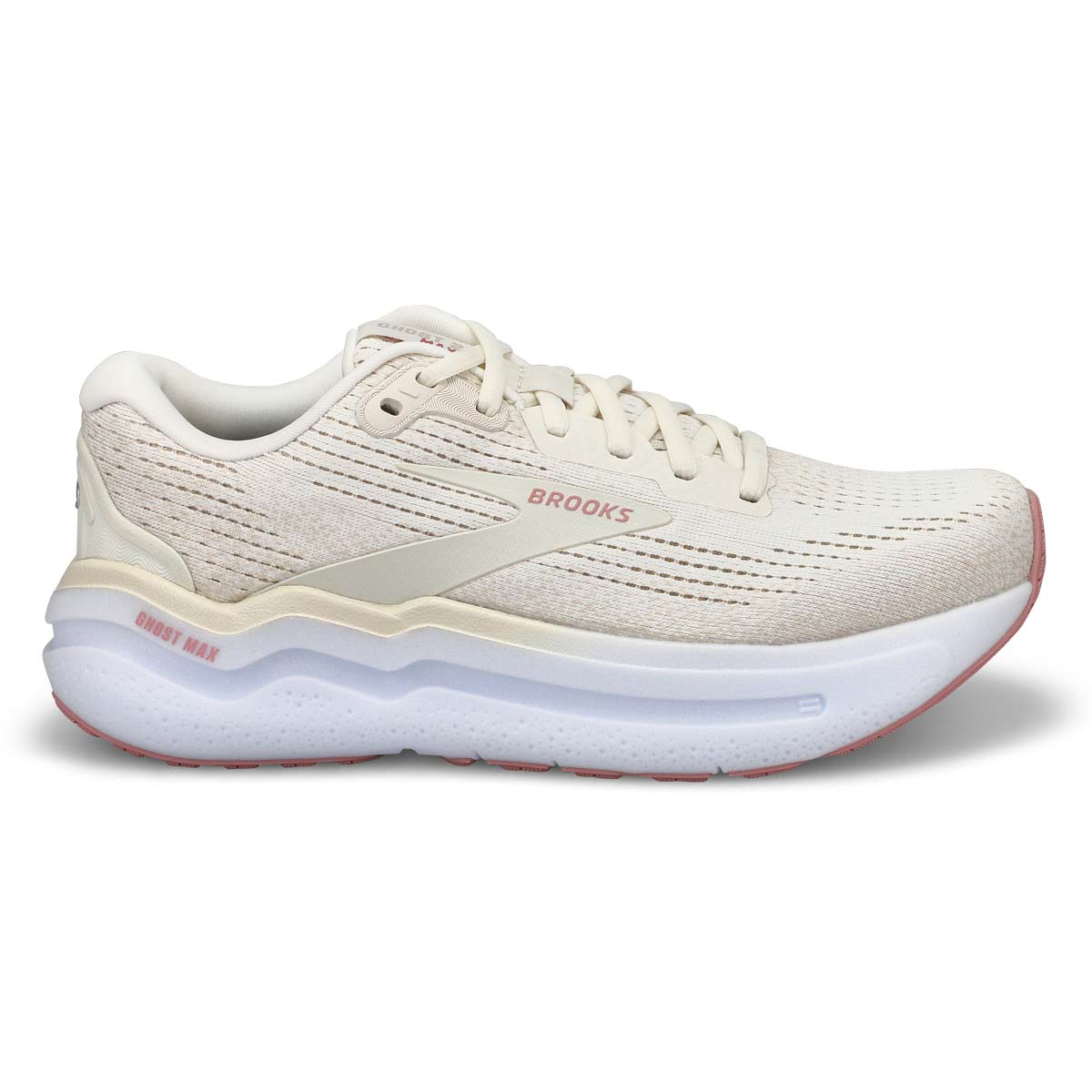 Women's  Ghost Max 2 Lace Up Performance Sneaker - Coconut Milk/Gray/Zephyr