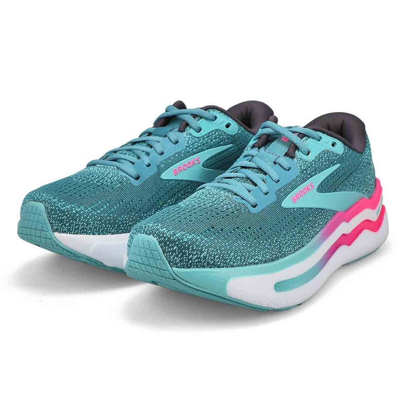 Chaussure de course de performance GHOST MAX 2, bleu orage/rose éclatant/aqua, femmes