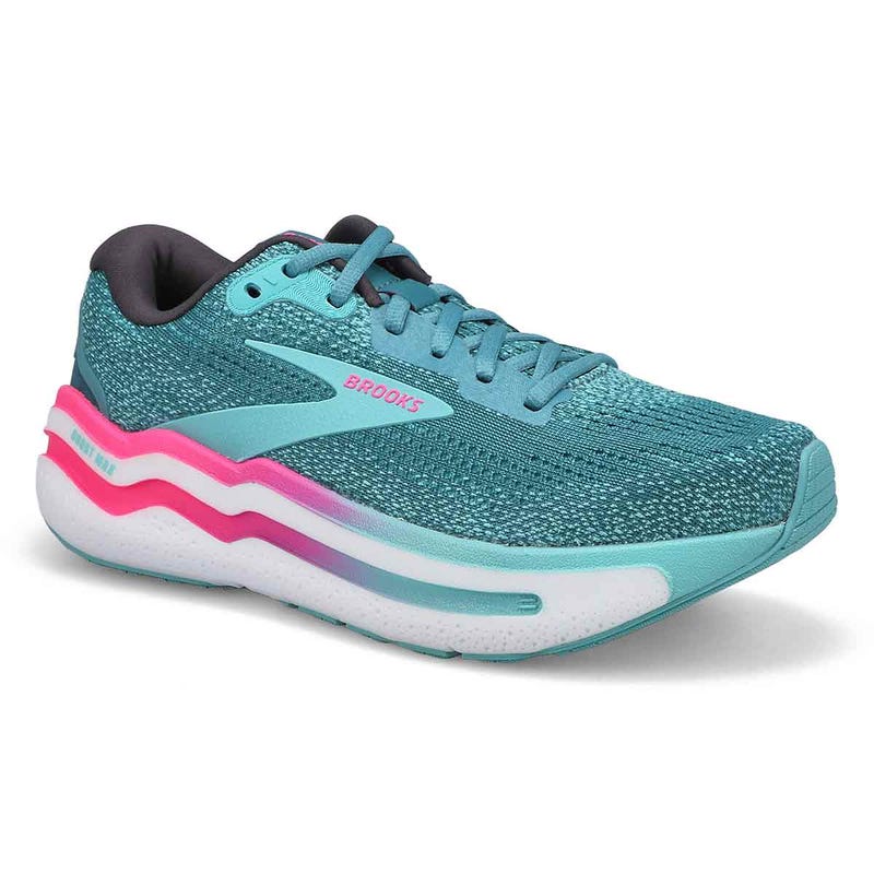 Chaussure de course de performance GHOST MAX 2, bleu orage/rose éclatant/aqua, femmes