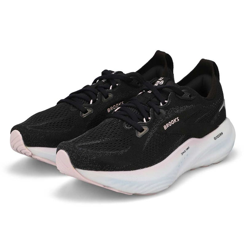 Women's Glycerin 22 Lace Up Performance Runner - Black/Orchid Ice/White