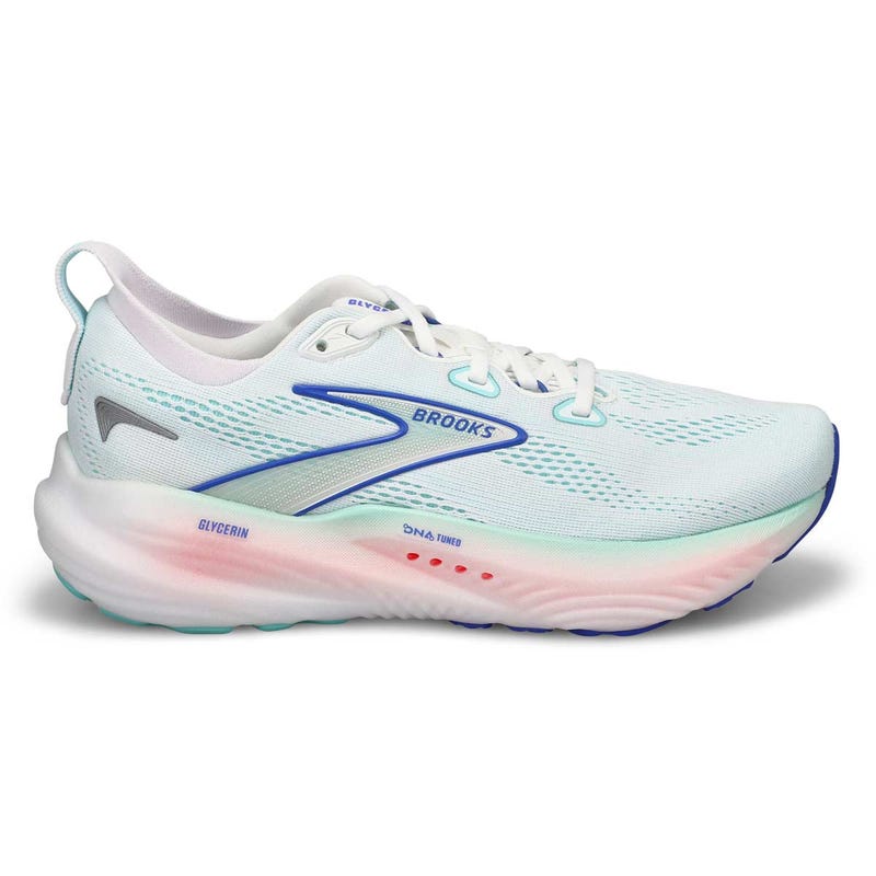 Women's  Glycerin 22 Lace Up Performance Runner - White/Limpet Shell/Amparo Blue