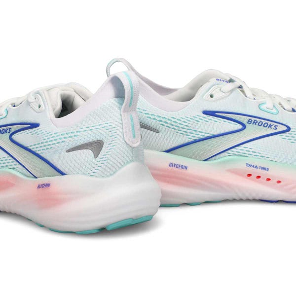 Women's  Glycerin 22 Lace Up Performance Runner - White/Limpet Shell/Amparo Blue