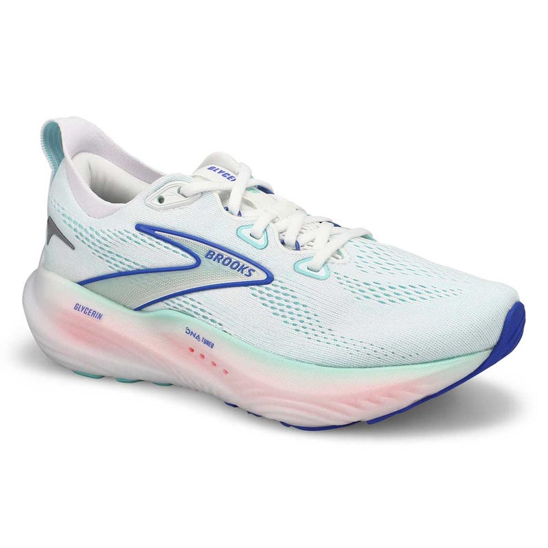 Women's  Glycerin 22 Lace Up Performance Runner - White/Limpet Shell/Amparo Blue