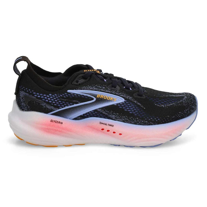 Women's Glycerin 22 Lace Up Performance Sneaker - Black/Blue Heron/Orange