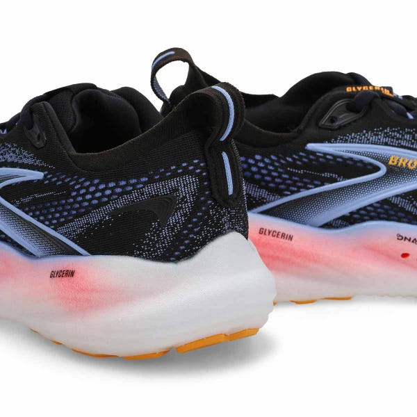 Women's Glycerin 22 Lace Up Performance Sneaker - Black/Blue Heron/Orange