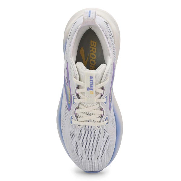 Women's Glycerin 22 Lace Up Performance Sneaker - White/Blue Heron/Apricot