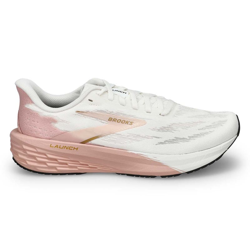 Women's Launch 11 Lace Up Performance Runner - White/Gold/Pink
