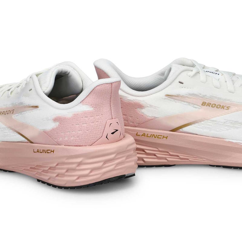 Women's Launch 11 Lace Up Performance Runner - White/Gold/Pink