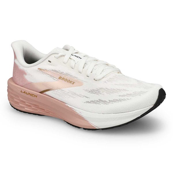 Women's Launch 11 Lace Up Performance Runner - White/Gold/Pink