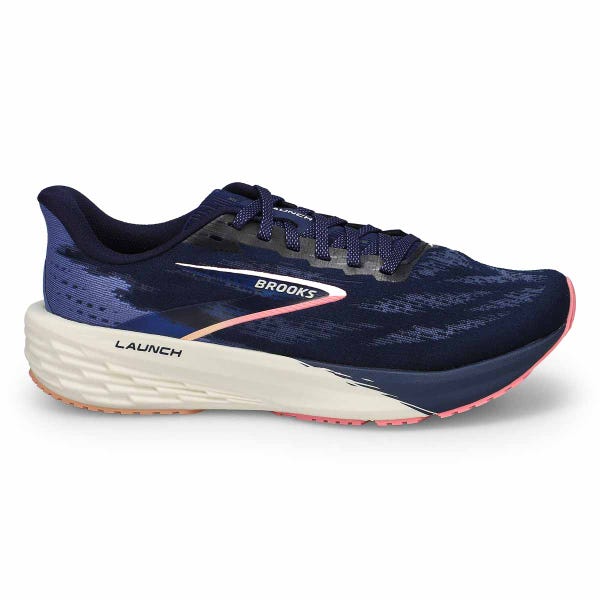 Women's  Launch 11 Lace Up Performance Runner - Peacoat/Blue/Peach