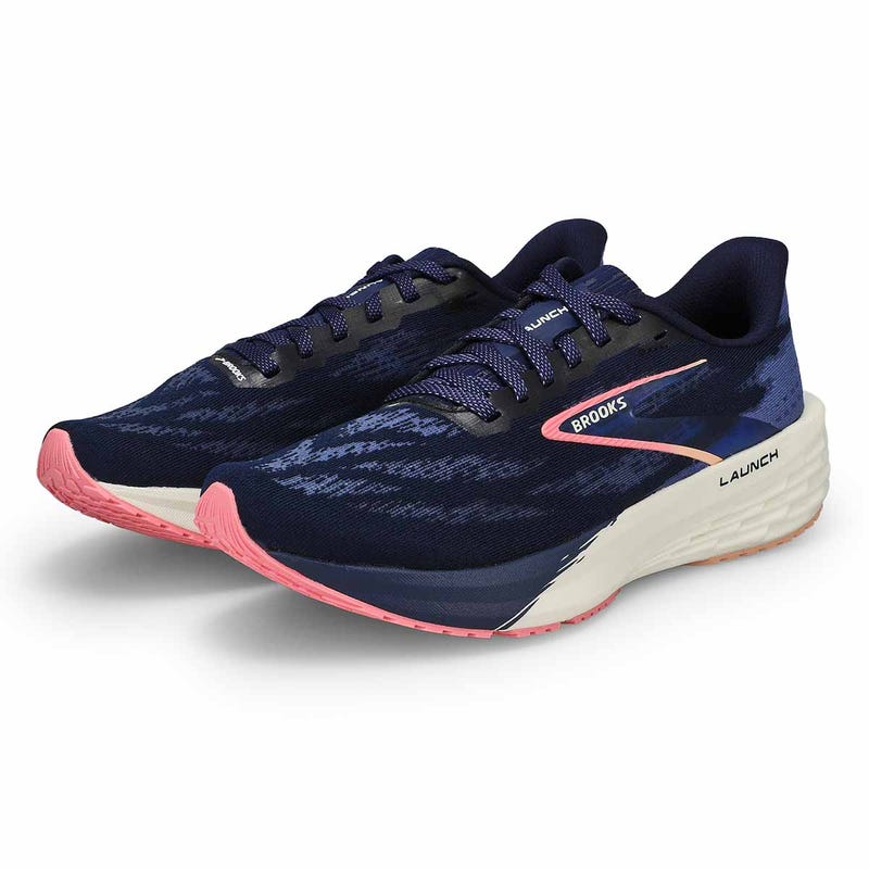 Women's  Launch 11 Lace Up Performance Runner - Peacoat/Blue/Peach