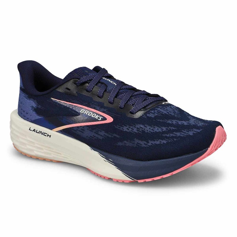 Women's  Launch 11 Lace Up Performance Runner - Peacoat/Blue/Peach