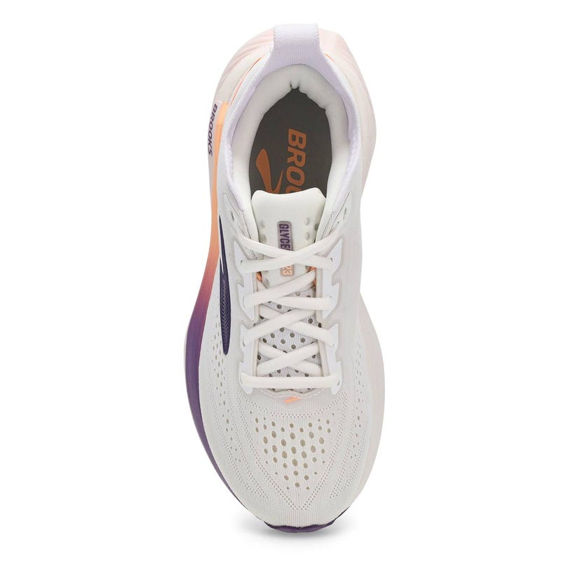 Women's Glycerin 23 Lace Up Performance Sneaker - White/Mulled Grape/Clear