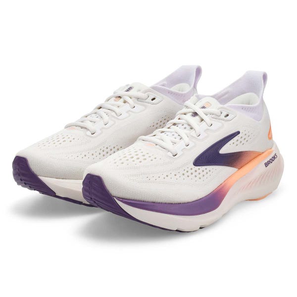 Women's Glycerin 23 Lace Up Performance Sneaker - White/Mulled Grape/Clear