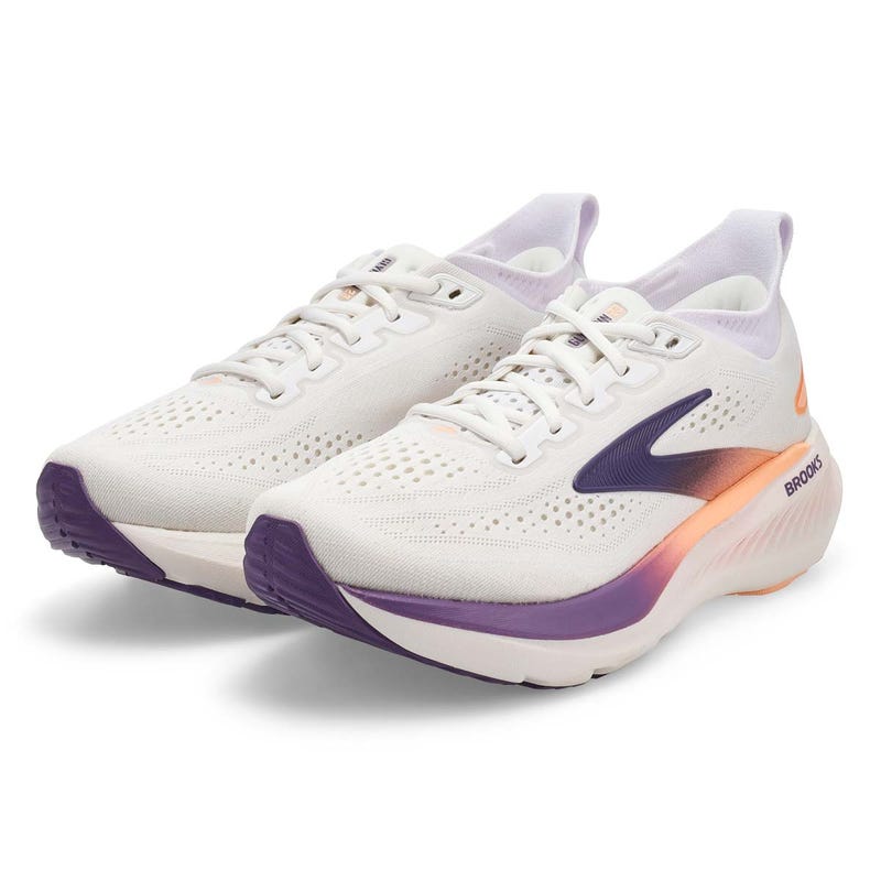 Women's Glycerin 23 Lace Up Performance Sneaker - White/Mulled Grape/Clear