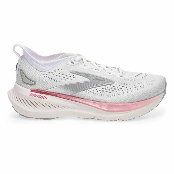 Women's Glycerin 23 Lace Up Wide Performance Sneaker - White/Harbor Mist/Metallic