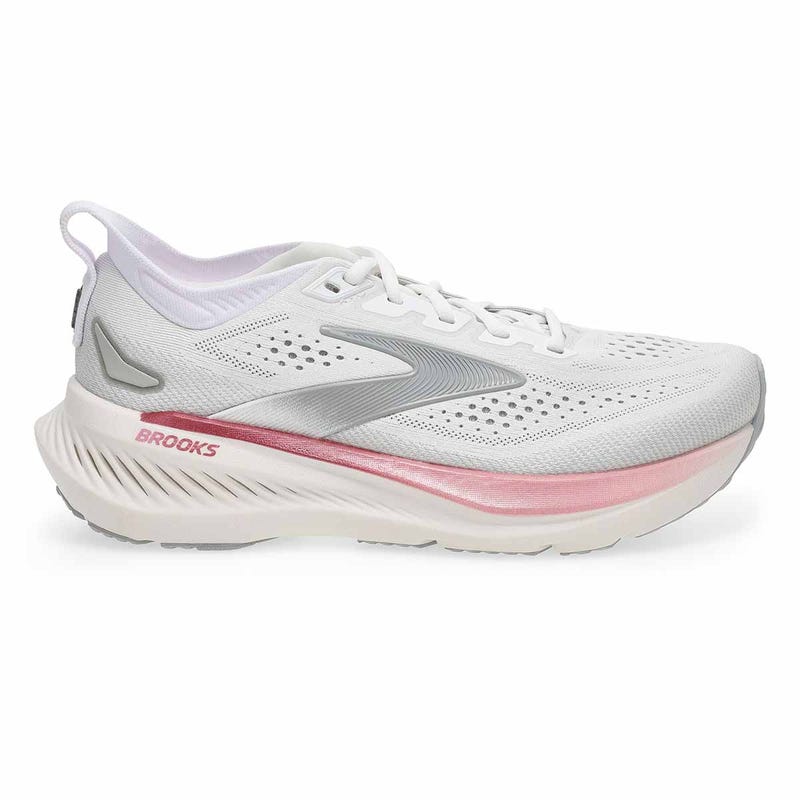 Women's Glycerin 23 Lace Up Wide Performance Sneaker - White/Harbor Mist/Metallic